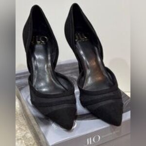 Jennifer Lopez Black Mesh Heels